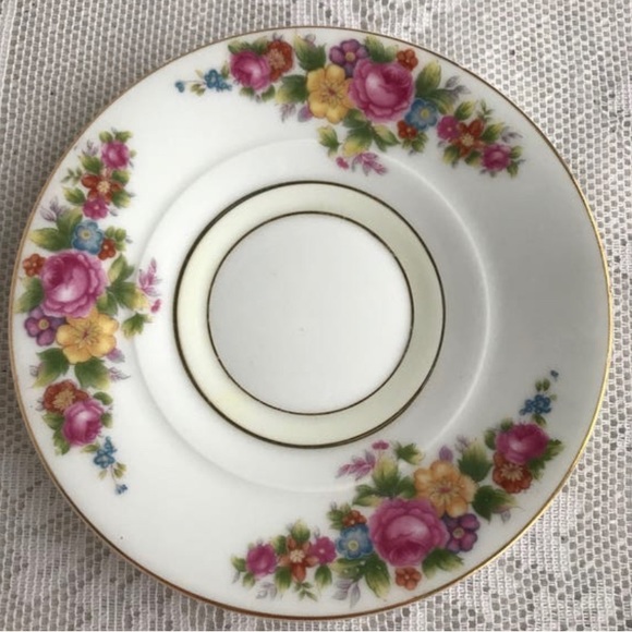 Rose Pattern Saucers Made in Japan - Picture 2 of 10